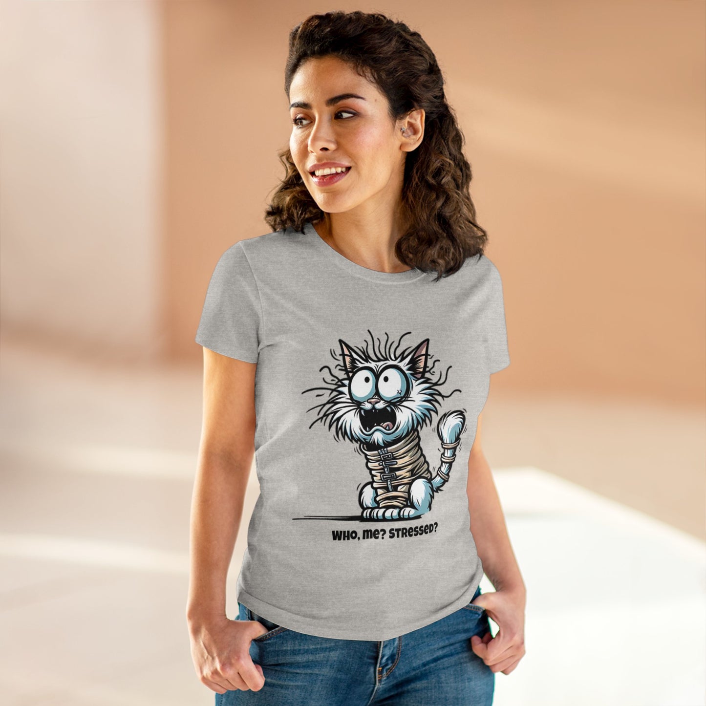 Funny Stress Relief T-Shirt for Women | Anti-Stress Cotton Tee | Relax & Unwind Women's Tee | Humorous Stress Relief Tee