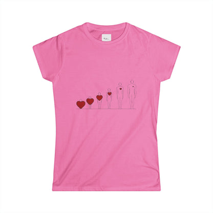 Heartfelt Women's Tee | Inspiration Apparel | Love & Growth Shirt | Heart Graphic Tee | Gift for Her | Valentine's Day Shirt