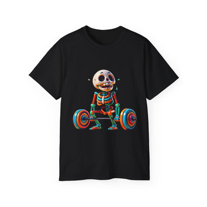 Funny Skeleton Workout Tee | Humor Gift for Gym Lovers, Fitness Apparel, Gym Shirt, Halloween Costume, Skeleton T-Shirt