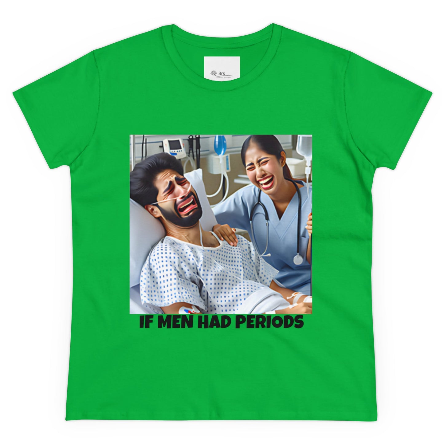 If Men Had Periods T-Shirt | Custom Cotton Slim Fit Tee for Women | Trendy Personalized Short Sleeve Shirt