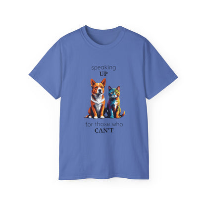 Animal Rescue Tee | Speak Up for Animal Rights | Save & Protect Animals Tee |