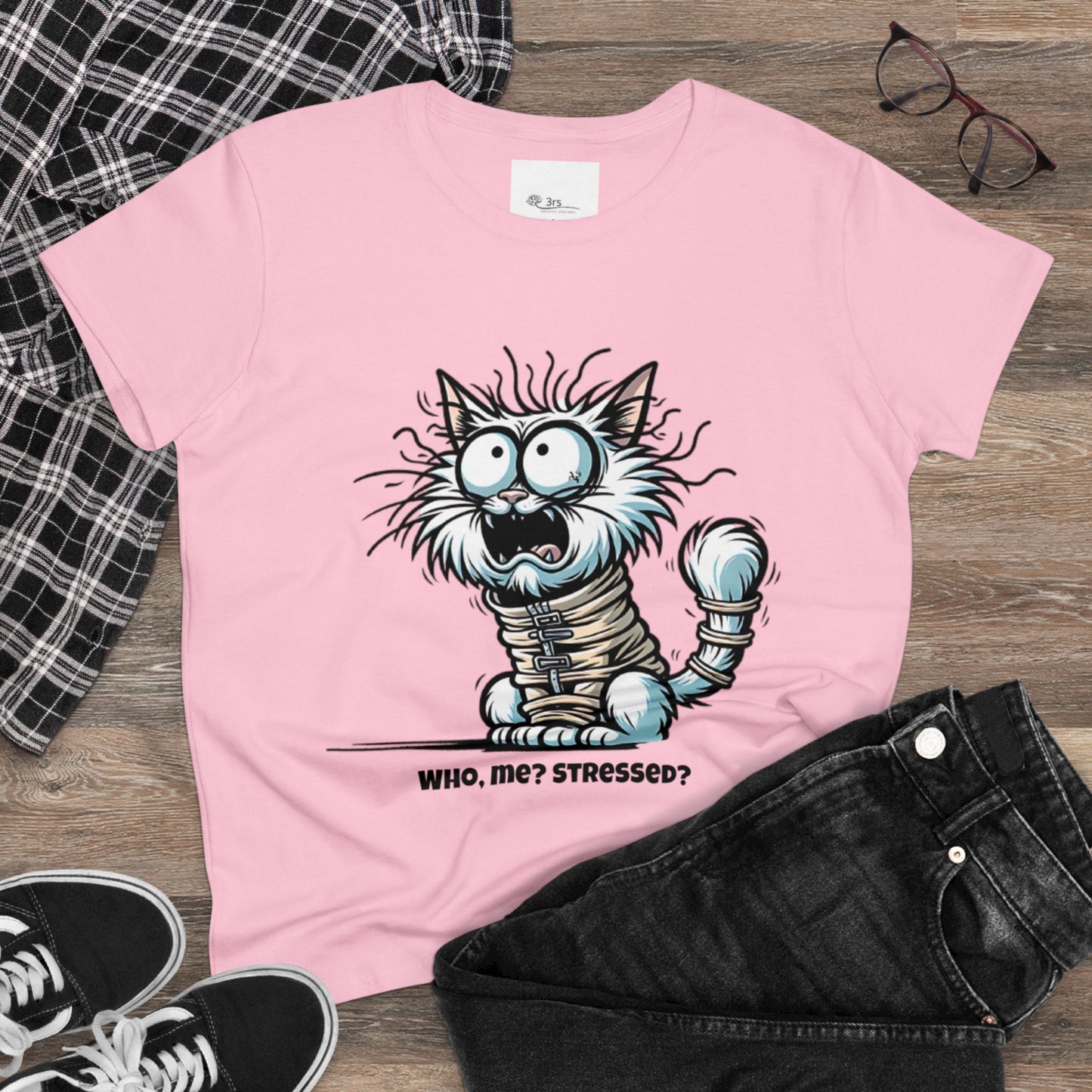 Funny Stress Relief T-Shirt for Women | Anti-Stress Cotton Tee | Relax & Unwind Women's Tee | Humorous Stress Relief Tee