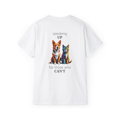 Animal Rescue Tee | Speak Up for Animal Rights | Save & Protect Animals Tee |