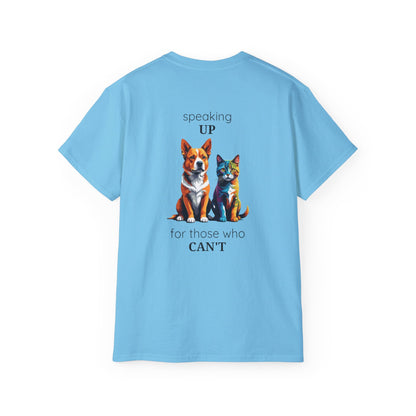 Animal Rescue Tee | Speak Up for Animal Rights | Save & Protect Animals Tee |