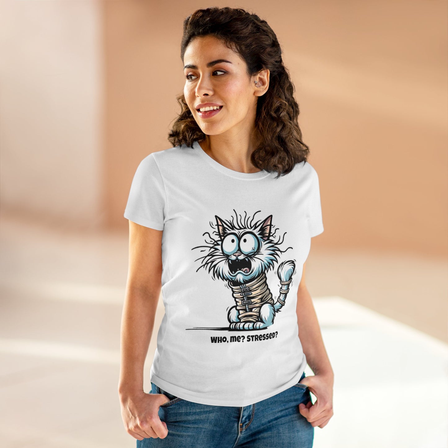 Funny Stress Relief T-Shirt for Women | Anti-Stress Cotton Tee | Relax & Unwind Women's Tee | Humorous Stress Relief Tee