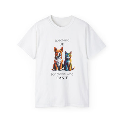 Animal Rescue Tee | Speak Up for Animal Rights | Save & Protect Animals Tee |