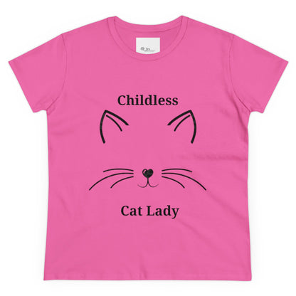 Childless Cat Lady Political T-shirt | Kamala Harris Supporter Tee for Women | Feminist & Cat Lover Shirt