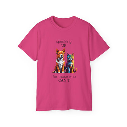 Animal Rescue Tee | Speak Up for Animal Rights | Save & Protect Animals Tee |