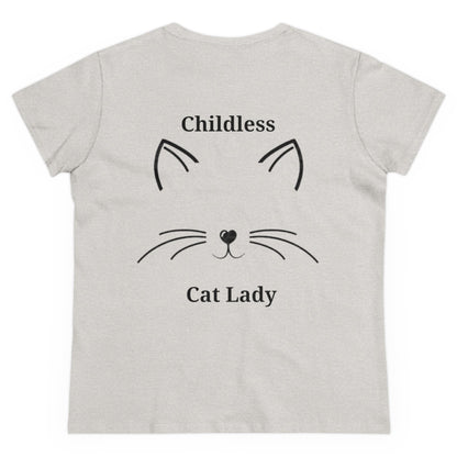Childless Cat Lady Political T-shirt | Kamala Harris Supporter Tee for Women | Feminist & Cat Lover Shirt