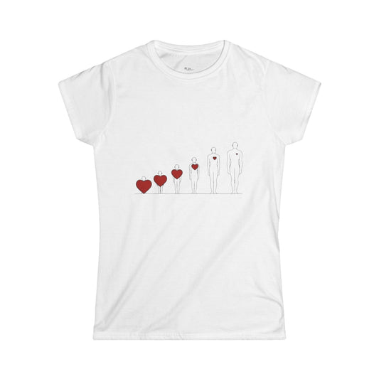 Heartfelt Women's Tee | Inspiration Apparel | Love & Growth Shirt | Heart Graphic Tee | Gift for Her | Valentine's Day Shirt