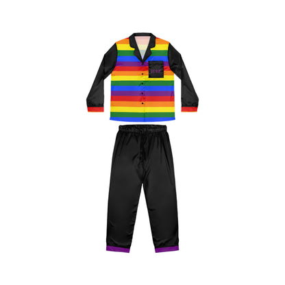 Women's Satin Pajama Set – Luxury Silky LGBTQ Sleepwear, Elegant Nightwear, Gift for Her