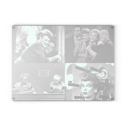 I Love Lucy Glass Cutting Board – Durable, Non-Slip, Easy-to-Clean Kitchen Prep Utensil for Chopping, Cooking, Food and Meal Prep