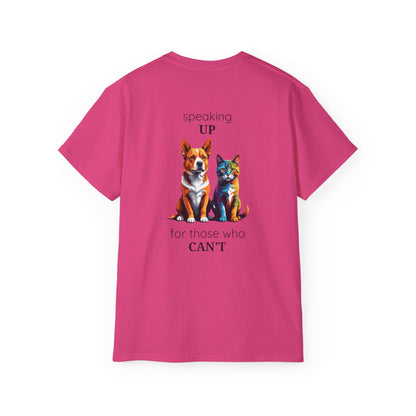 Animal Rescue Tee | Speak Up for Animal Rights | Save & Protect Animals Tee |