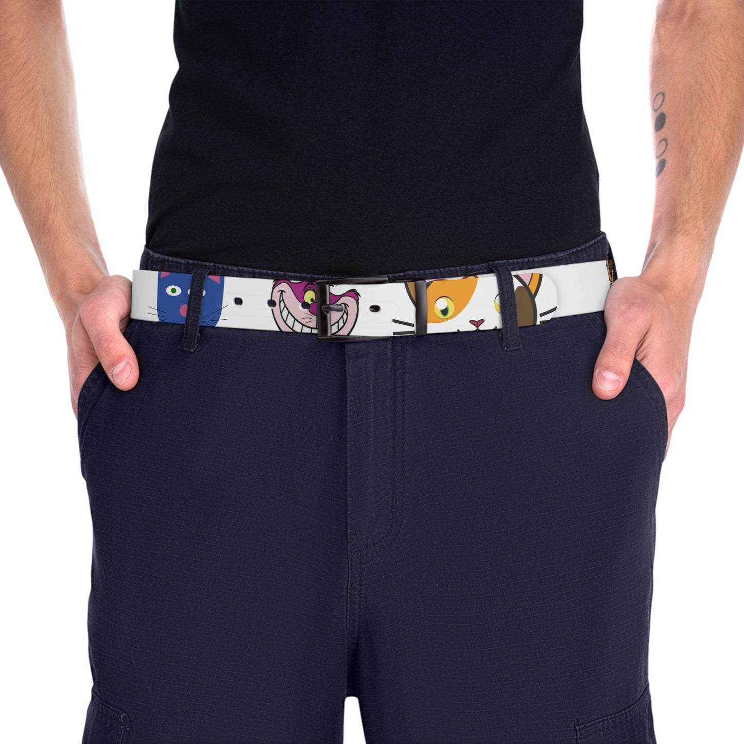 Personalized Cat Lover Leather Belt | Adjustable Cat Owner Gift