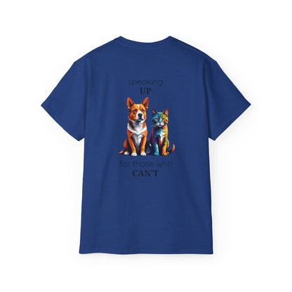 Animal Rescue Tee | Speak Up for Animal Rights | Save & Protect Animals Tee |