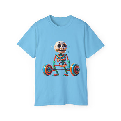 Funny Skeleton Workout Tee | Humor Gift for Gym Lovers, Fitness Apparel, Gym Shirt, Halloween Costume, Skeleton T-Shirt