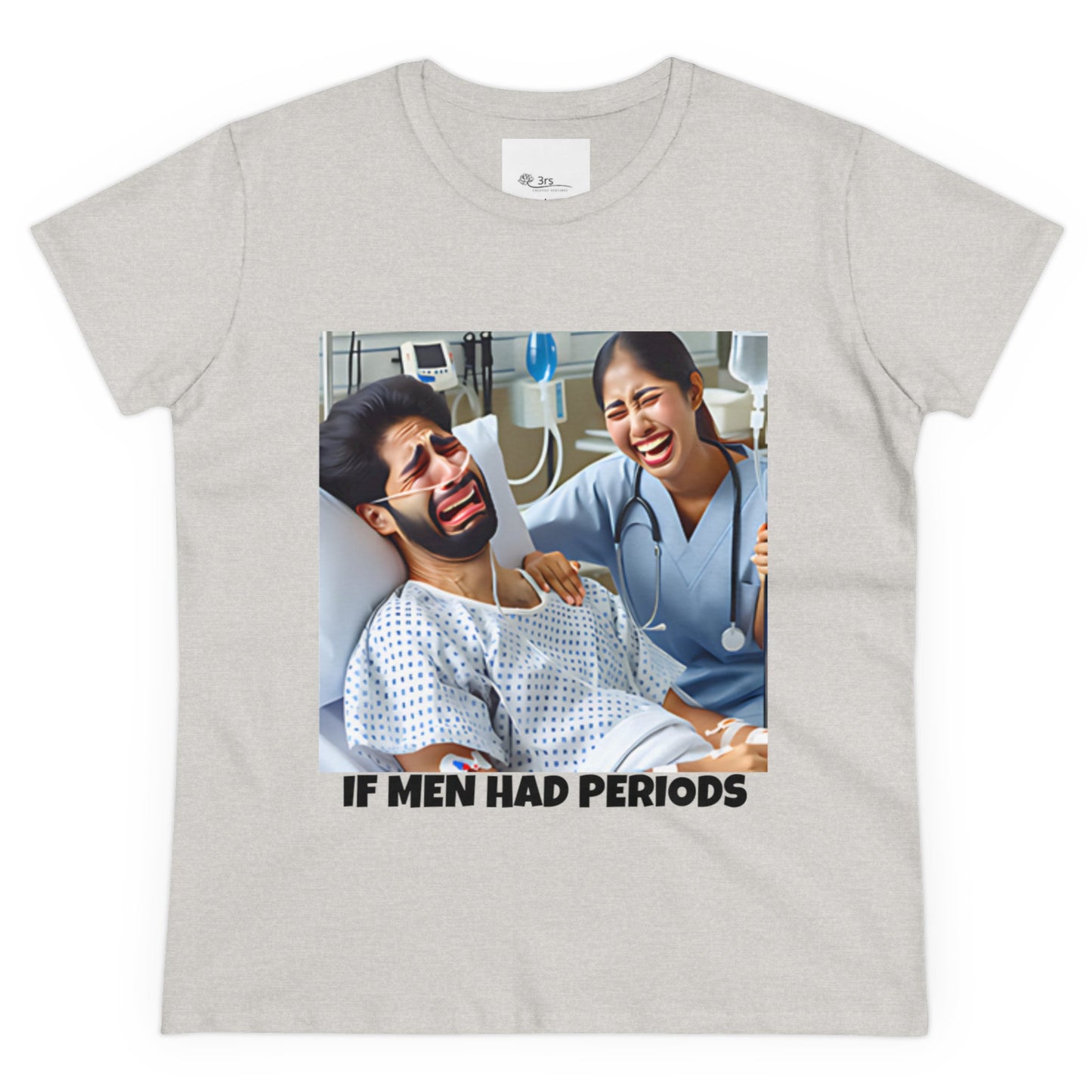 If Men Had Periods T-Shirt | Custom Cotton Slim Fit Tee for Women | Trendy Personalized Short Sleeve Shirt