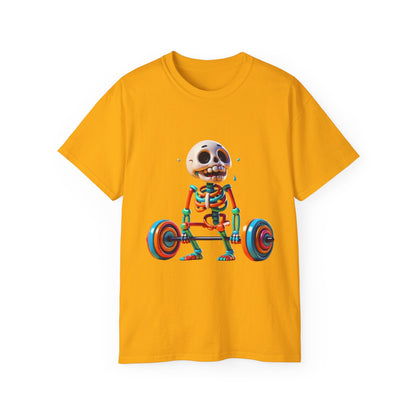 Funny Skeleton Workout Tee | Humor Gift for Gym Lovers, Fitness Apparel, Gym Shirt, Halloween Costume, Skeleton T-Shirt