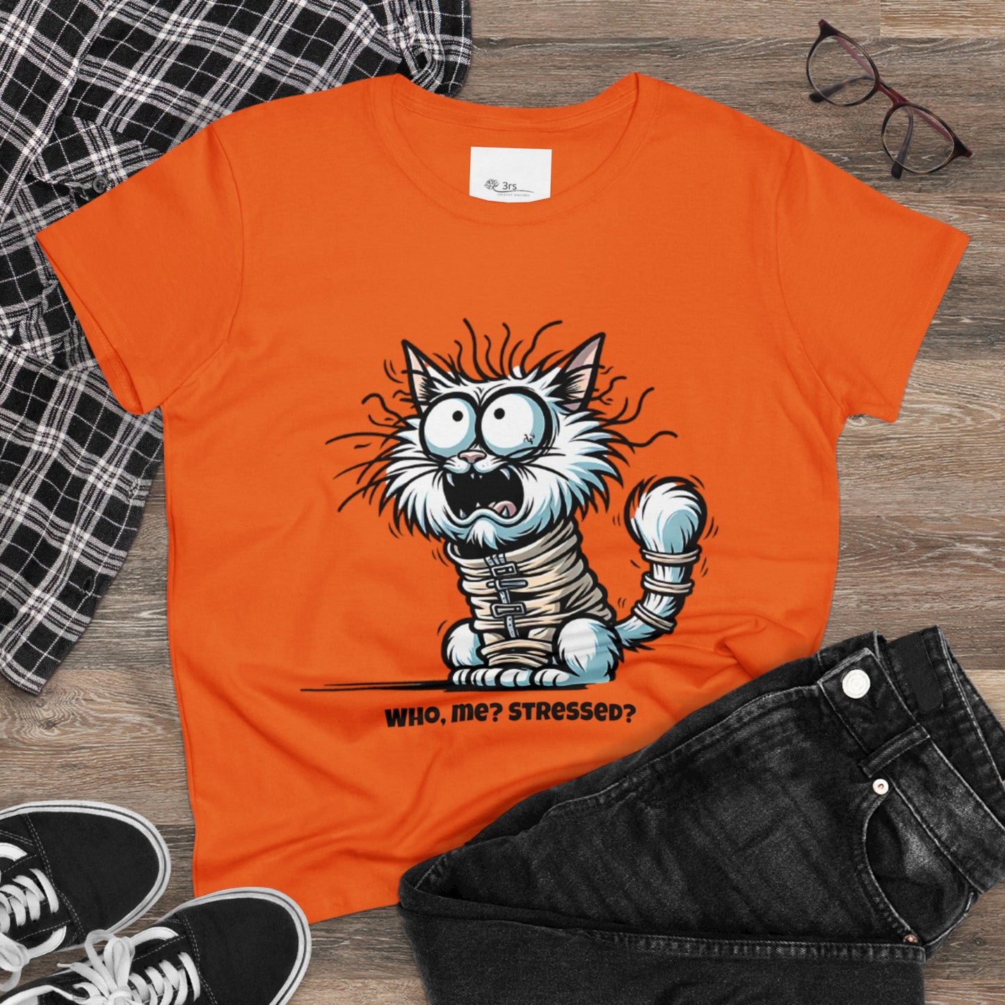 Funny Stress Relief T-Shirt for Women | Anti-Stress Cotton Tee | Relax & Unwind Women's Tee | Humorous Stress Relief Tee