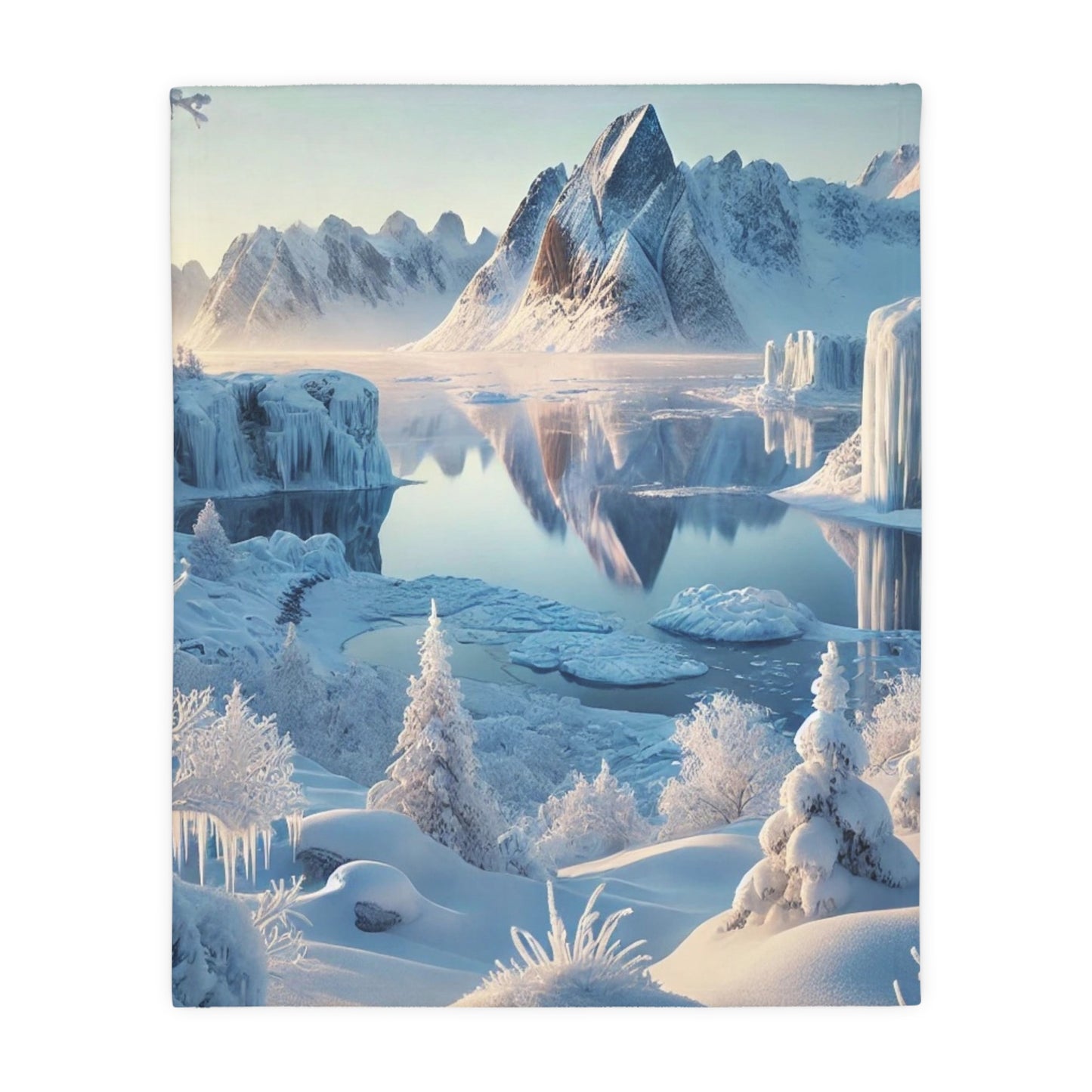 Winter Wonderland Velveteen Plush Blanket | Cozy Lap Quilt & Soft Bedding | Winter Home Decor | Gift for Nature Lovers
