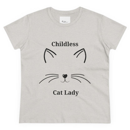 Childless Cat Lady Political T-shirt | Kamala Harris Supporter Tee for Women | Feminist & Cat Lover Shirt