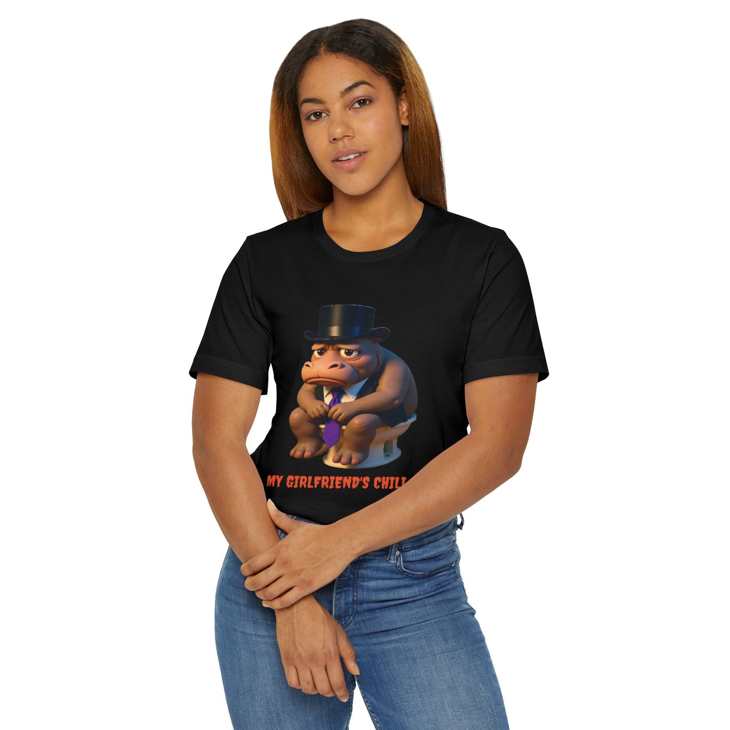 Funny Unisex Jersey T-Shirt: My Girlfriend's Chili Shirt, Humor Tee, Gift for Friends, Birthday Present, Casual Wear