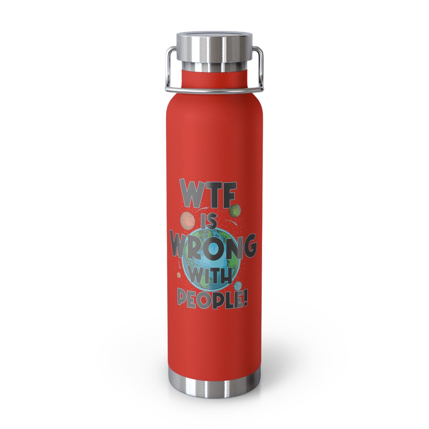 Eco-Friendly Stainless Steel WTF Water Bottle – Customizable Insulated Thermos for Gym & Outdoors, Perfect Gift for Him, Her, Dad, or Mom