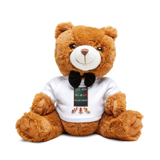 Personalized Valentine’s Day Teddy Bear with Custom T-Shirt | Cute Gift for Him, Her, or Couples | Soft Plush Romantic Keepsake