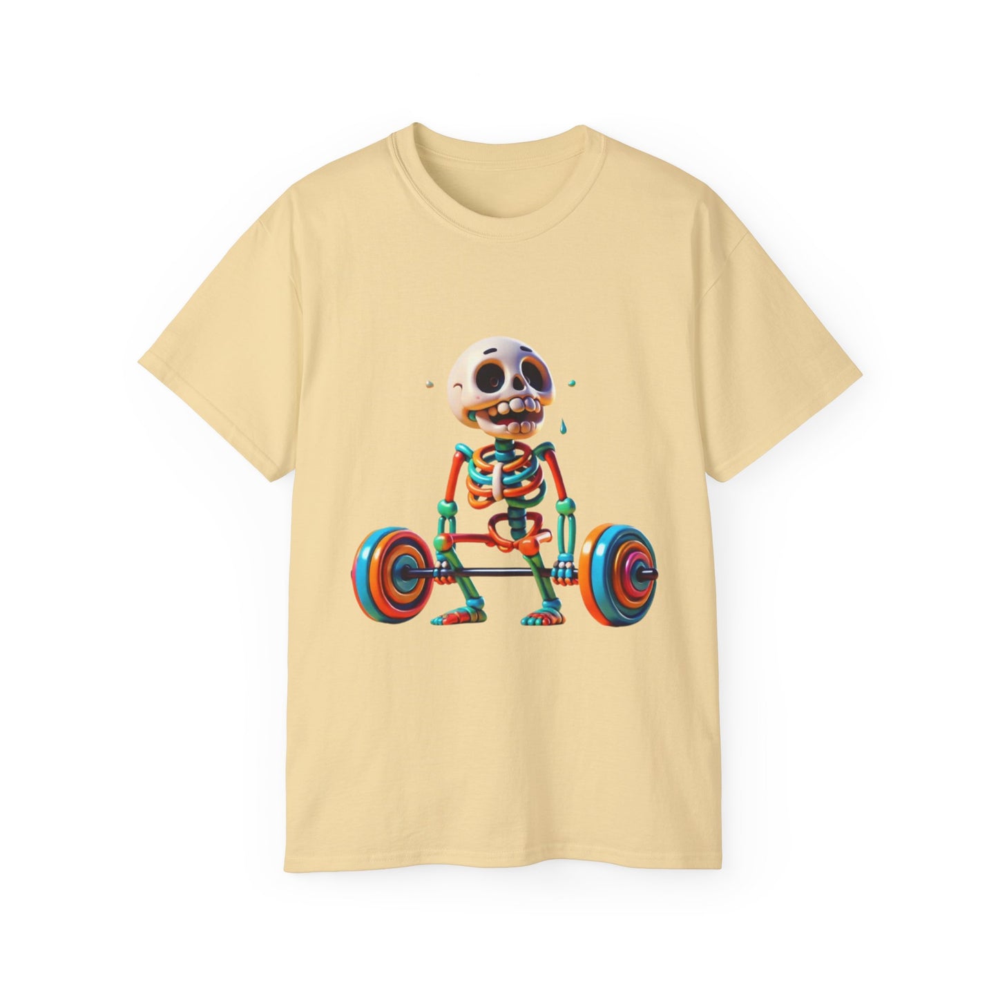 Funny Skeleton Workout Tee | Humor Gift for Gym Lovers, Fitness Apparel, Gym Shirt, Halloween Costume, Skeleton T-Shirt
