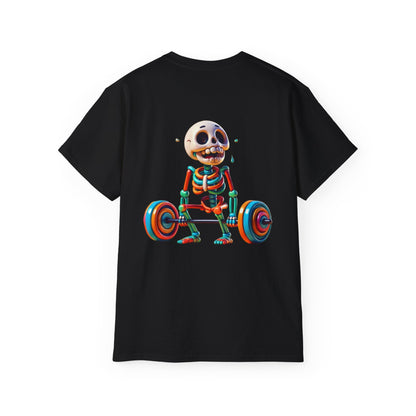 Funny Skeleton Workout Tee | Humor Gift for Gym Lovers, Fitness Apparel, Gym Shirt, Halloween Costume, Skeleton T-Shirt