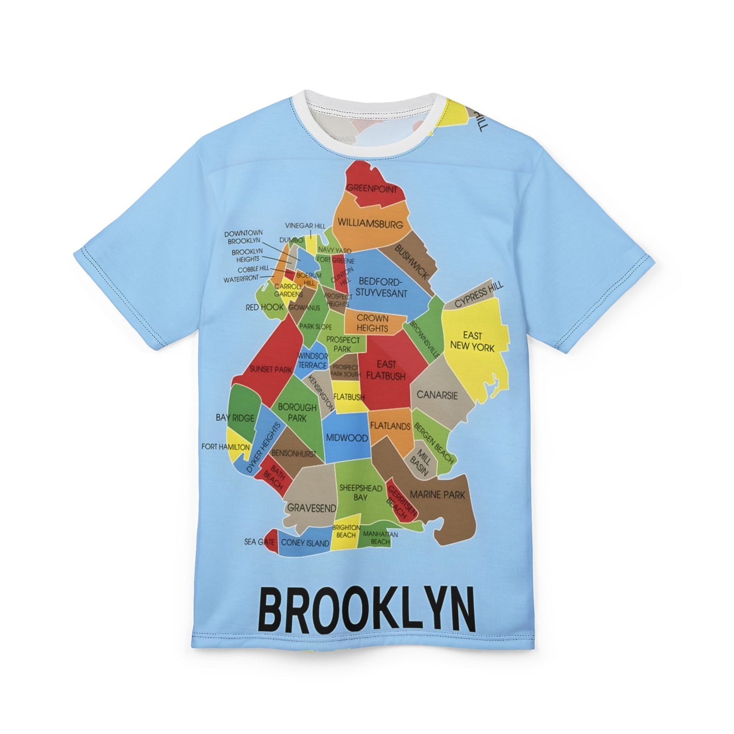 Brooklyn Map T-Shirt | Urban Streetwear for Men & Women | NYC Streetwear Shirt | T-shirts for Brooklyn locals and NYC enthusiasts |