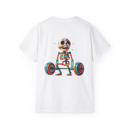 Funny Skeleton Workout Tee | Humor Gift for Gym Lovers, Fitness Apparel, Gym Shirt, Halloween Costume, Skeleton T-Shirt