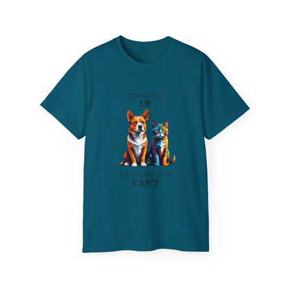 Animal Rescue Tee | Speak Up for Animal Rights | Save & Protect Animals Tee |