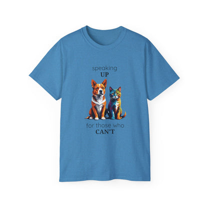 Animal Rescue Tee | Speak Up for Animal Rights | Save & Protect Animals Tee |