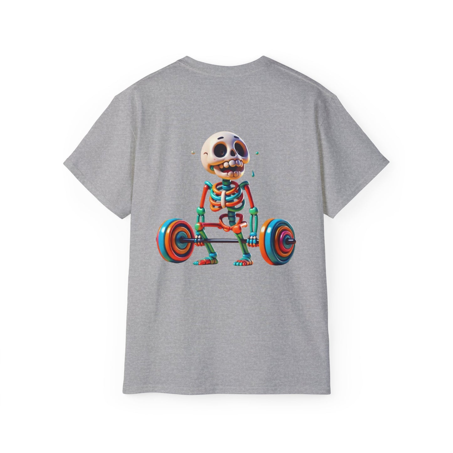 Funny Skeleton Workout Tee | Humor Gift for Gym Lovers, Fitness Apparel, Gym Shirt, Halloween Costume, Skeleton T-Shirt