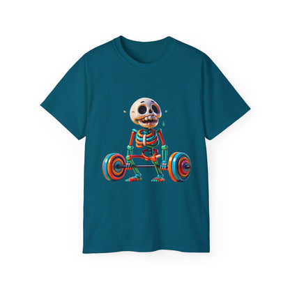 Funny Skeleton Workout Tee | Humor Gift for Gym Lovers, Fitness Apparel, Gym Shirt, Halloween Costume, Skeleton T-Shirt