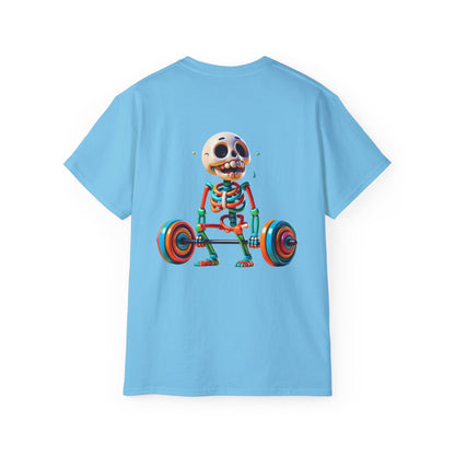 Funny Skeleton Workout Tee | Humor Gift for Gym Lovers, Fitness Apparel, Gym Shirt, Halloween Costume, Skeleton T-Shirt