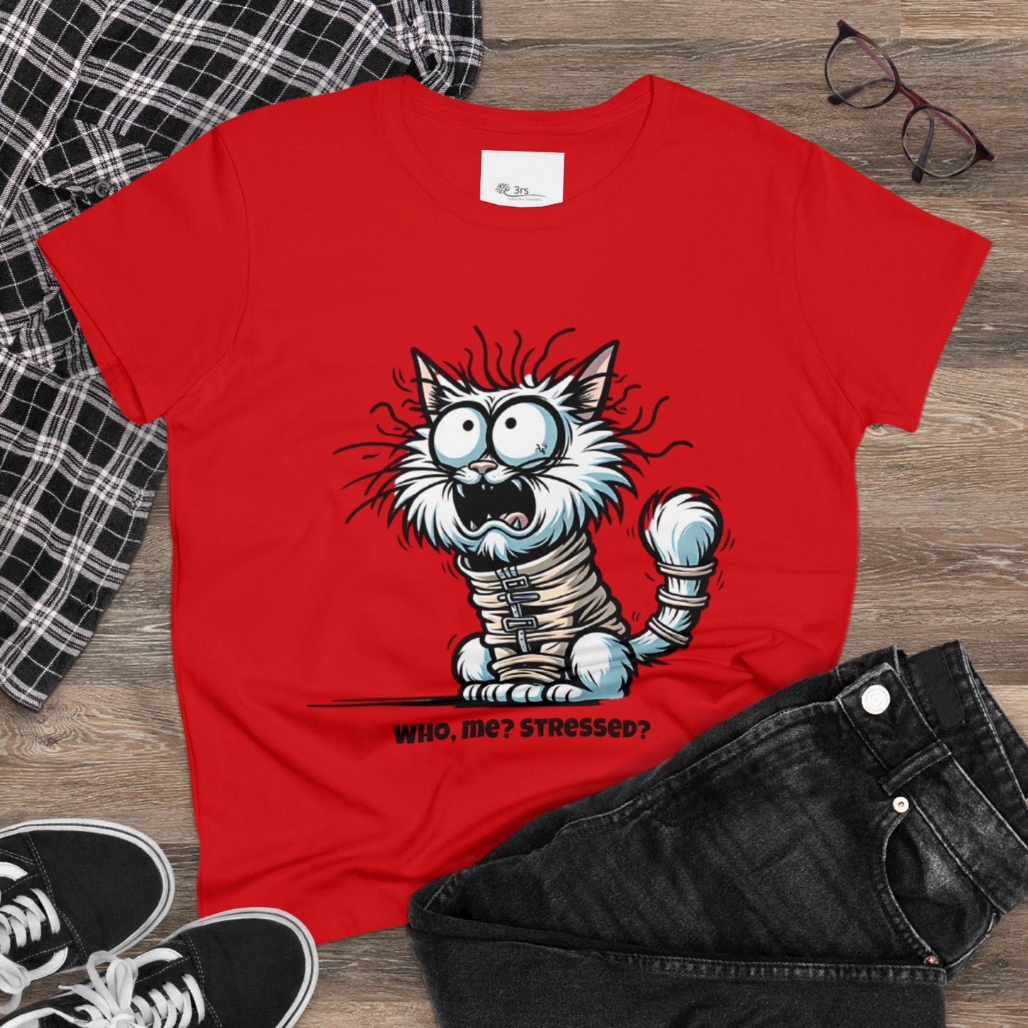 Funny Stress Relief T-Shirt for Women | Anti-Stress Cotton Tee | Relax & Unwind Women's Tee | Humorous Stress Relief Tee