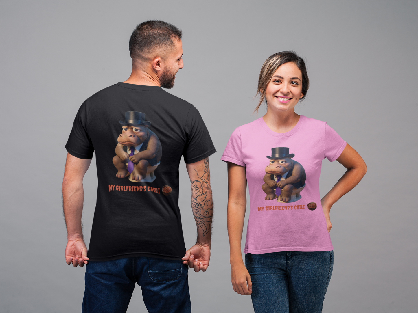 Funny Unisex Jersey T-Shirt: My Girlfriend's Chili Shirt, Humor Tee, Gift for Friends, Birthday Present, Casual Wear