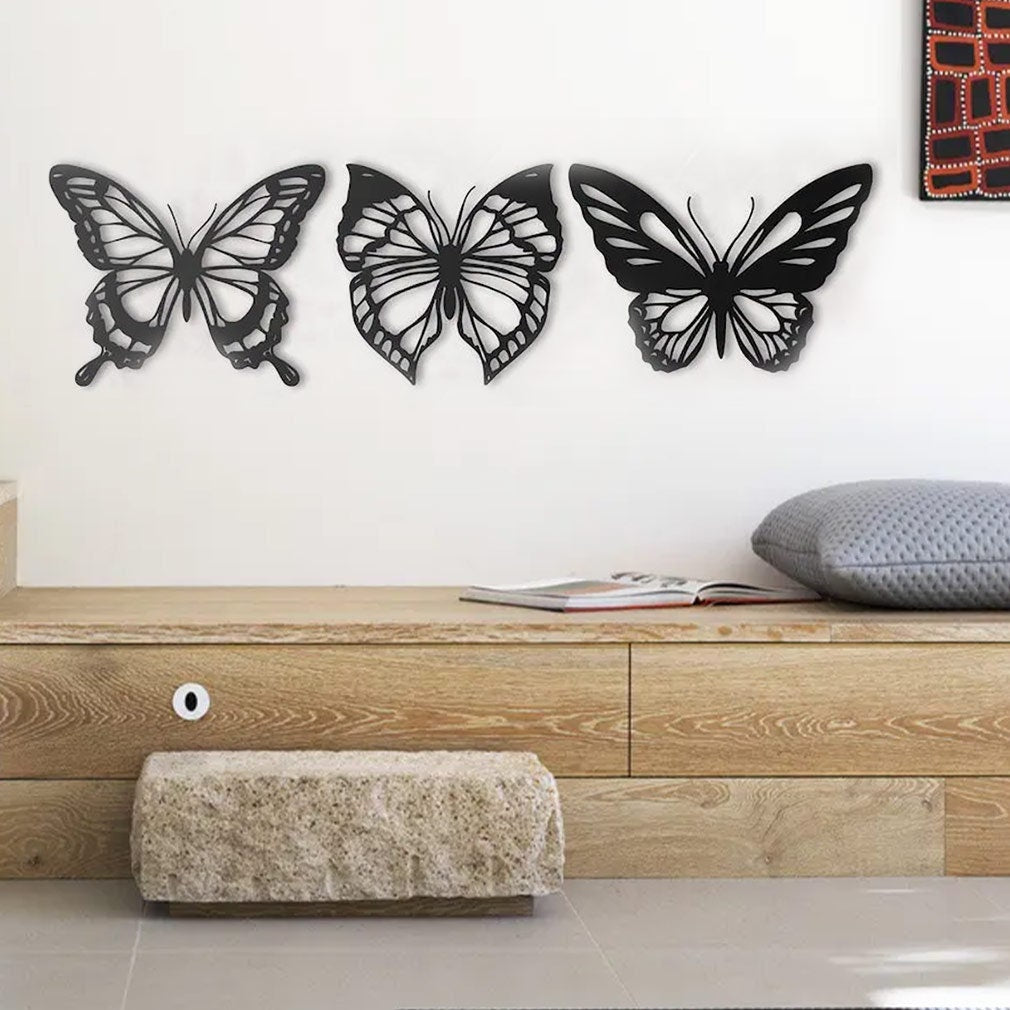 Modern Butterfly Metal Wall Art | Minimalist Home Decor for Living Room & Bedroom | Housewarming Gift