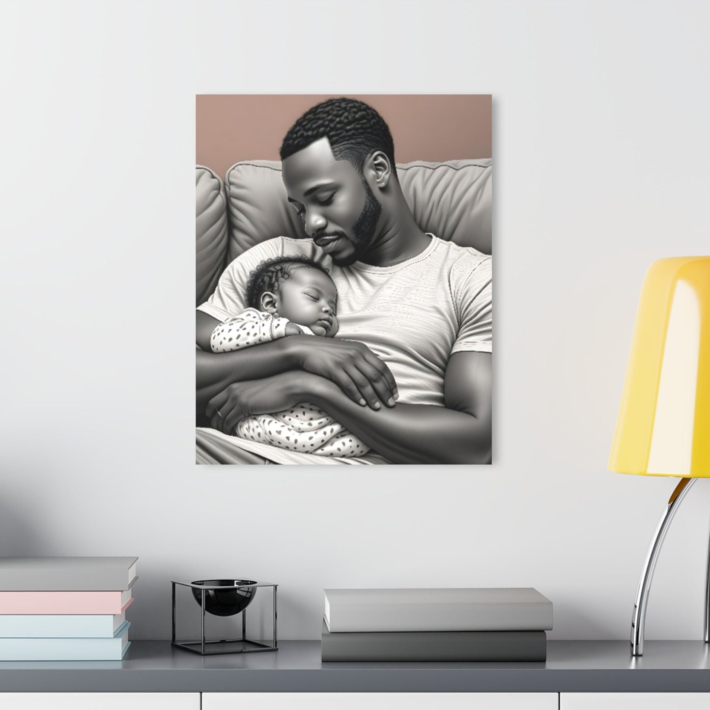 Father and Baby Acrylic Print, Acrylic Wall Art, Wall Decoration, Family Wall Decor