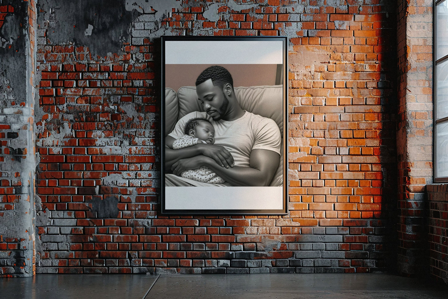 Father and Baby Acrylic Print, Acrylic Wall Art, Wall Decoration, Family Wall Decor