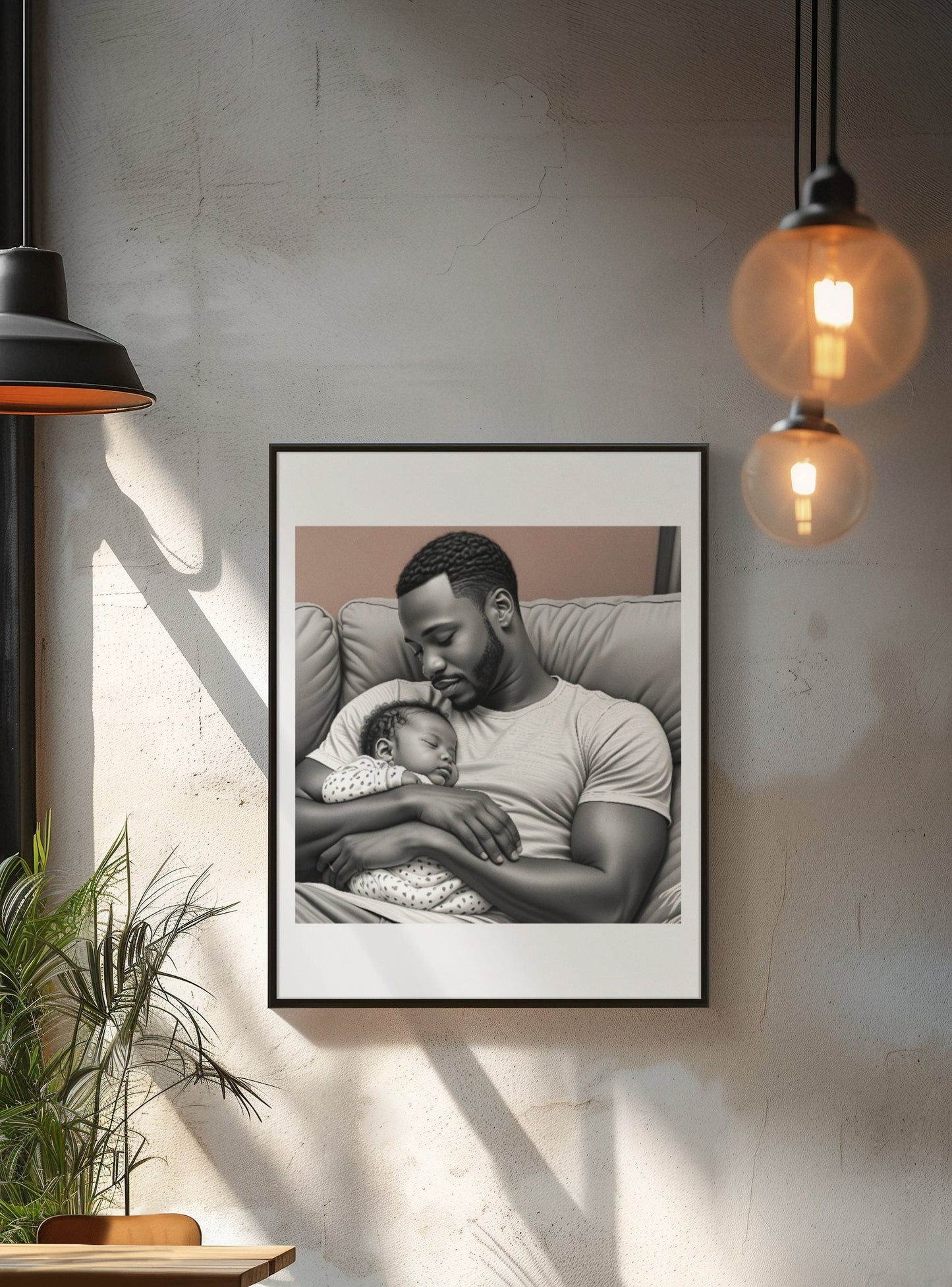 Father and Baby Acrylic Print, Acrylic Wall Art, Wall Decoration, Family Wall Decor