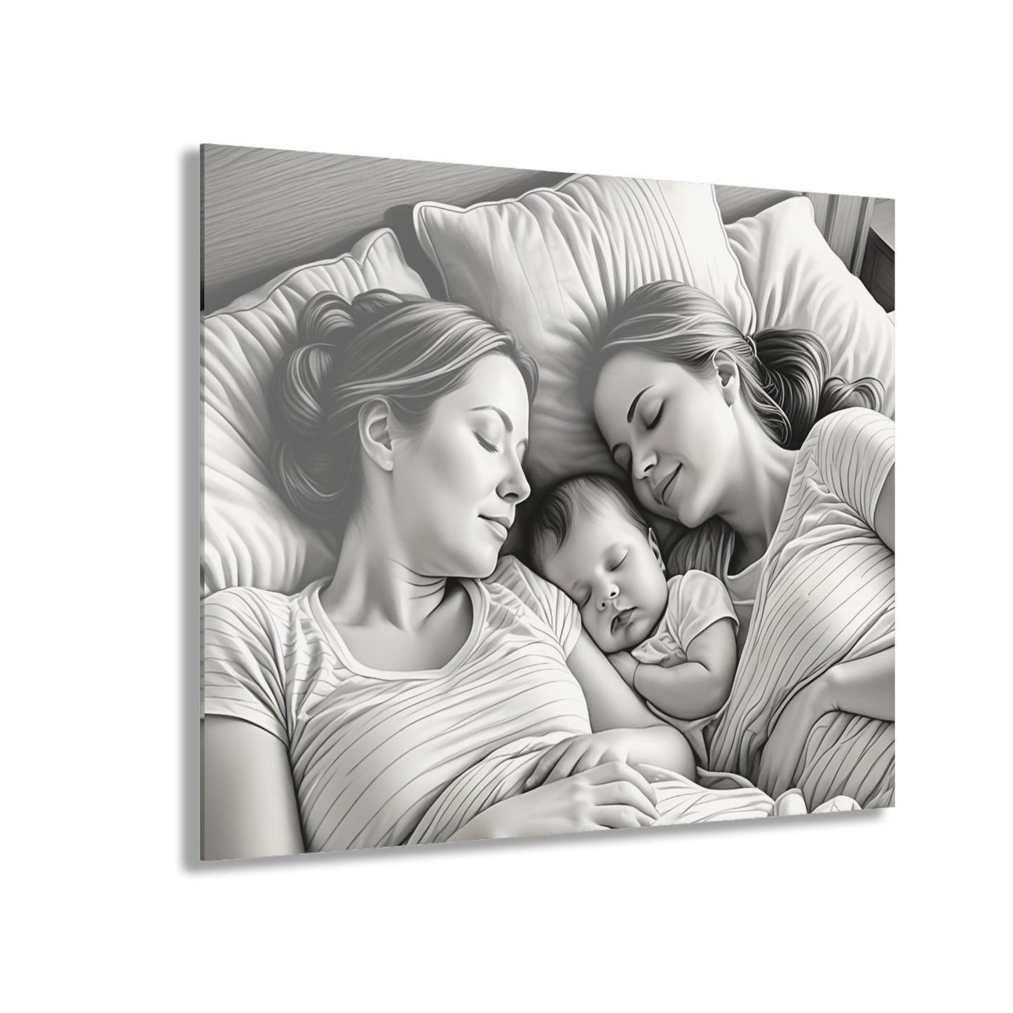 Celebrate Love: Acrylic Print of Life-long partners | Lesbian Acrylic Wall Art | Lovers Portraits | Couples Art | LGBTQ+ Wall Decor |