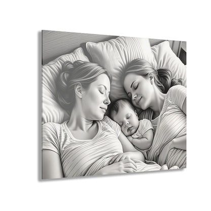 Celebrate Love: Acrylic Print of Life-long partners | Lesbian Acrylic Wall Art | Lovers Portraits | Couples Art | LGBTQ+ Wall Decor |
