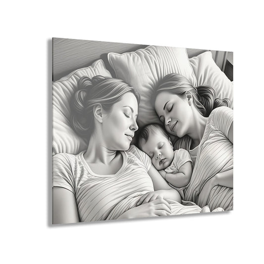 Celebrate Love: Acrylic Print of Life-long partners | Lesbian Acrylic Wall Art | Lovers Portraits | Couples Art | LGBTQ+ Wall Decor |