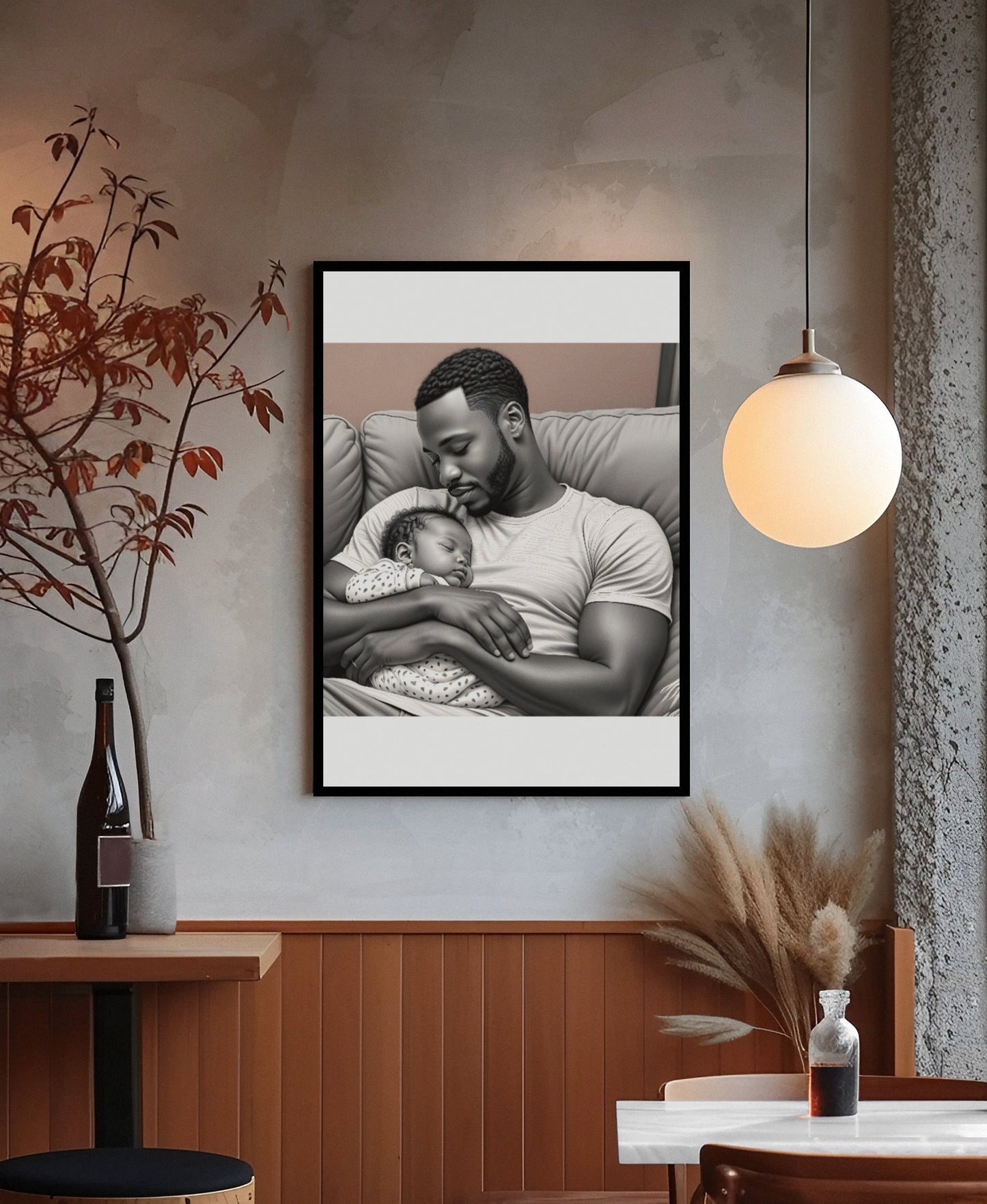 Father and Baby Acrylic Print, Acrylic Wall Art, Wall Decoration, Family Wall Decor