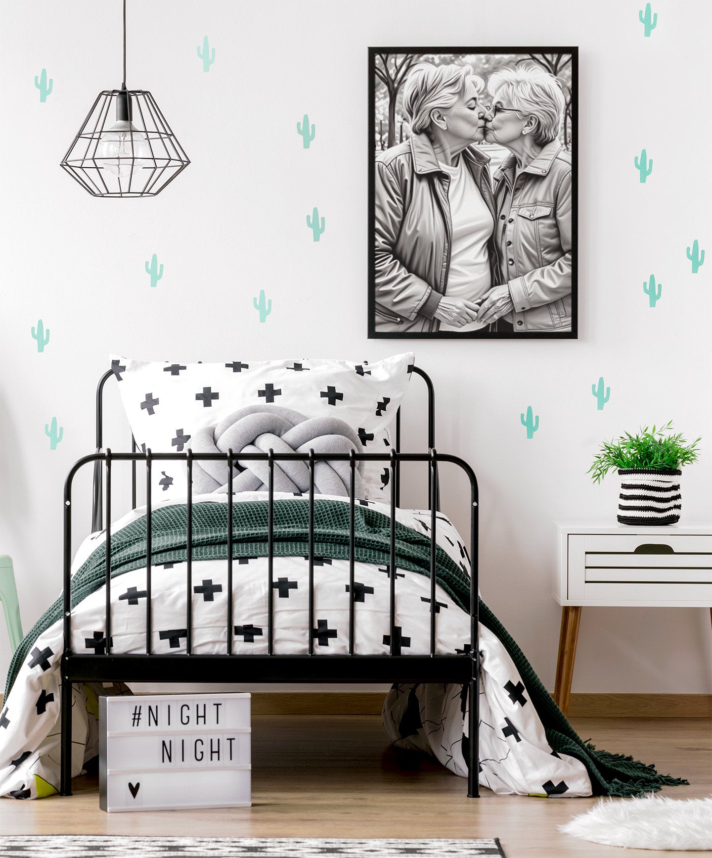 Celebrate Love: Acrylic Print of Life-long partners | Lesbian Acrylic Wall Art | Lovers Portraits | Couples Art | LGBTQ+ Wall Decor |