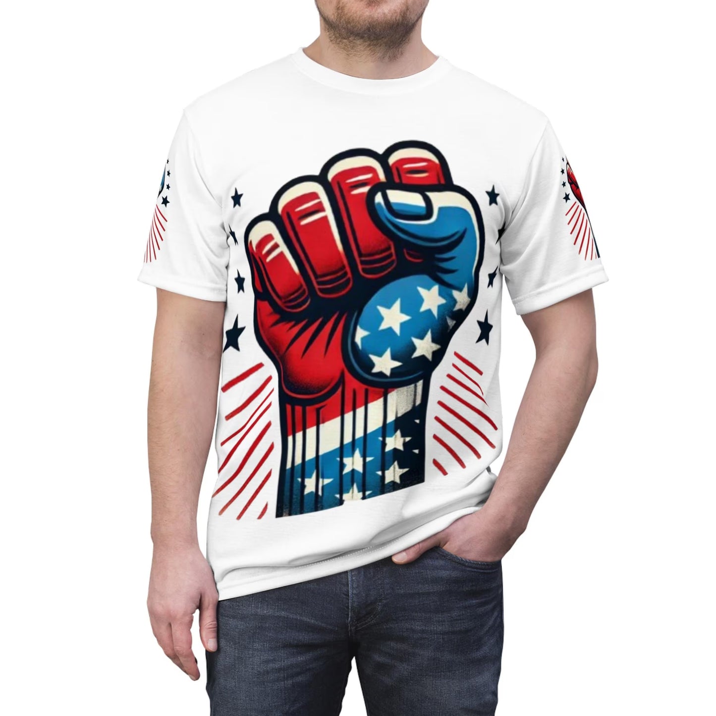 Patriotic Protest T-shirt | Unisex American Flag Tee | Bold Graphic Shirt | Independence Day Apparel | 4th of July Gift |