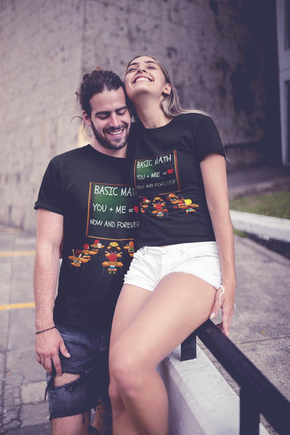 Valentine’s Day V-Neck T-Shirt for Men & Women – Short Sleeve Couples Tee Gift | Romantic Short Sleeve Shirt for Him and Her